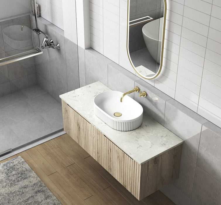 Calder | Fluted Wall Hung Vanity 1200mm