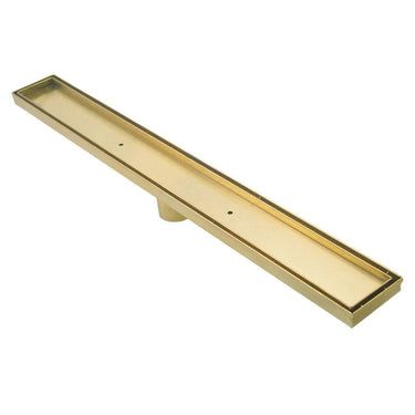 1200 mm | DIY Brushed Gold Tile Insert Stainless steel 304 Smart Linear Floor Waste Drain