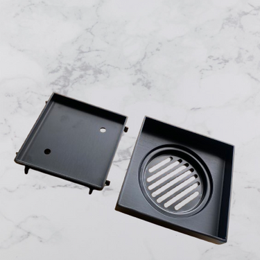 100 mm | Black Tile Insert Floor Waste