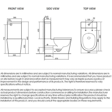 Alzano Rimless Back To Wall Toilet Suite R&T Flush System