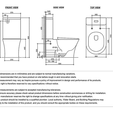 Newport Rimless Toilet Suite R&T Flush System