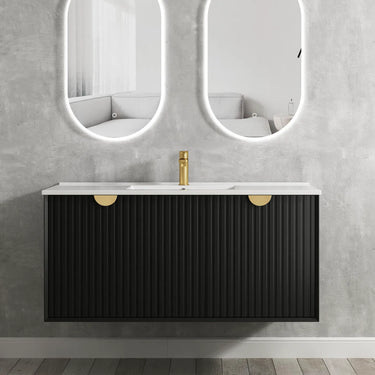 Otti | Marlo 1200mm Matte Black Wall Hung Vanity