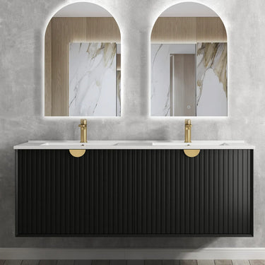 Otti | Marlo 1500mm Matte Black Wall Hung Vanity