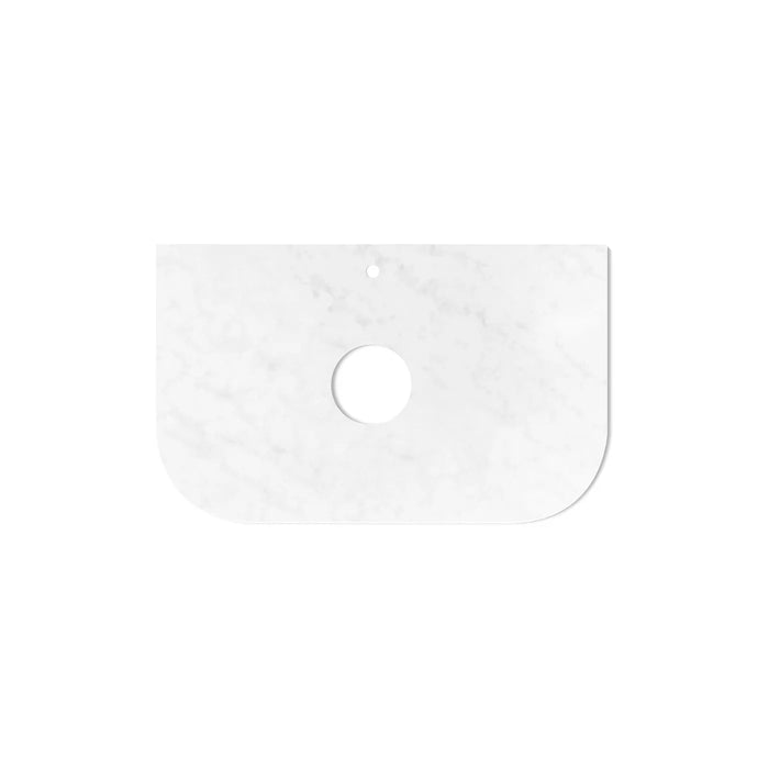 Bondi Satin White Fluted 750X460 Curve Vanity