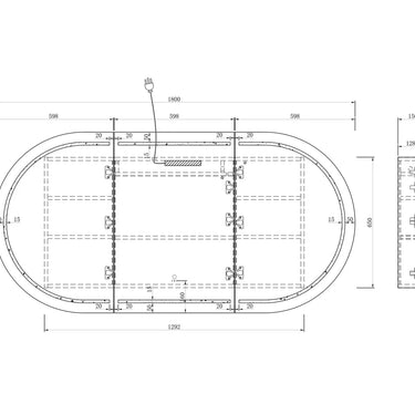 Otti Australia | Bondi 1800mm Matt White Led Shaving Cabinet