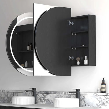 Otti Australia | Bondi 1800mm Black Oak Led Shaving Cabinet