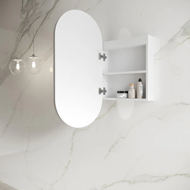 Otti Australia | Noosa Oval Shape Matte White Led Shaving Cabinet