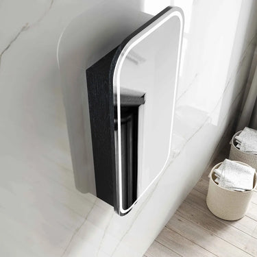 Otti Australia | Newport Black Oak Soft Square  Led Shaving Cabinet