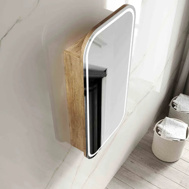 Otti Australia | Newport Natural Oak Soft Square Led Shaving Cabinet