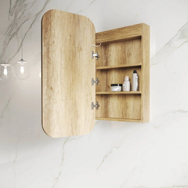 Otti Australia | Newport Natural Oak Soft Square Led Shaving Cabinet