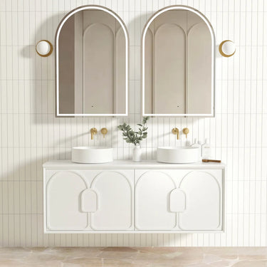 Otti Australia | 1500 Laguna Satin White Wall Hung Vanity