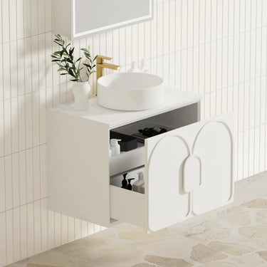 Otti Australia | 750 Laguna Satin White Wall Hung Vanity