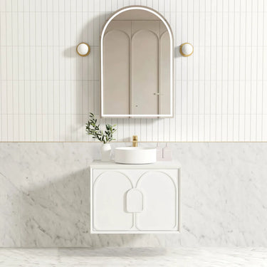 Otti Australia | 750 Laguna Satin White Wall Hung Vanity