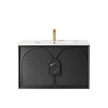 Otti Australia | 900 Laguna Black American Oak Wall Hung Vanity