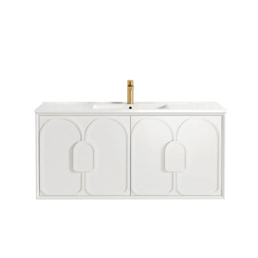 Otti Australia | 1200 Laguna Satin White Wall Hung Vanity