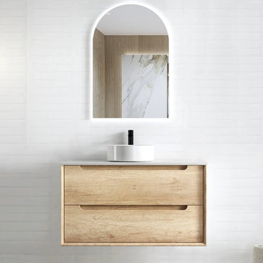 Otti | Byron 900mm Natural Oak Wall Hung Vanity
