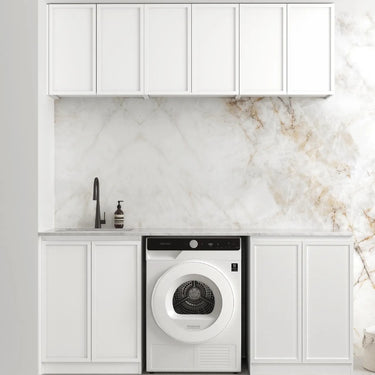 Otti | Hampshire White Base Laundry Cabinet with Stone Top and Sink 1960x600x2100 B