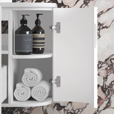 Otti Australia | Hampshire 1200mm Satin White Wall Hung Curve Vanity