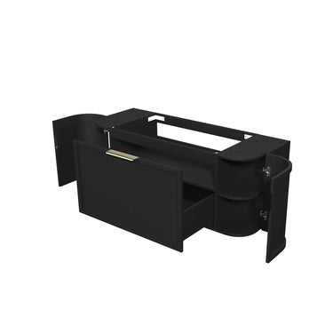 Otti Australia | Hampshire 1200mm Satin Black Wall Hung Curve Vanity