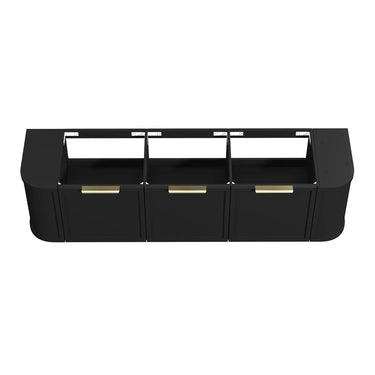 Otti Australia | Hampshire 1800mm Satin Black Wall Hung Curve Vanity