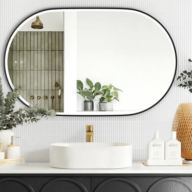 Otti Australia |900x600 Noosa Black Metal Frame Mirror