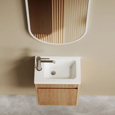 Otti | Mini 400mm Woodland Oak Fluted Vanity
