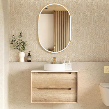 Byron 750mm Natural Oak Wall Hung Vanity
