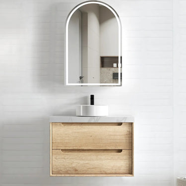Otti | Byron 750mm Natural Oak Wall Hung Vanity