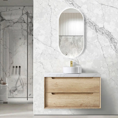 Otti | Byron 900mm Natural Oak Wall Hung Vanity