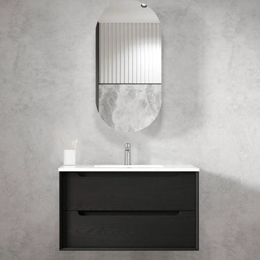 Otti | Byron 900mm Black Oak Wall Hung Vanity