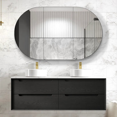 Otti | Byron 1500mm Black Oak Wall Hung Vanity