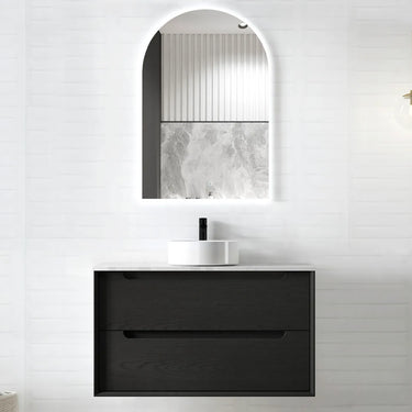 Otti | Byron 900mm Black Oak Wall Hung Vanity