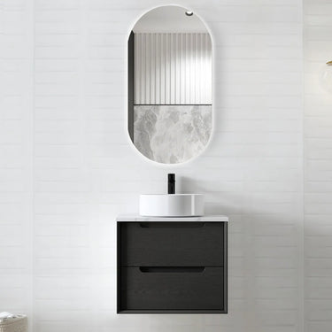 Otti | Byron 600mm Black Oak Wall Hung Vanity