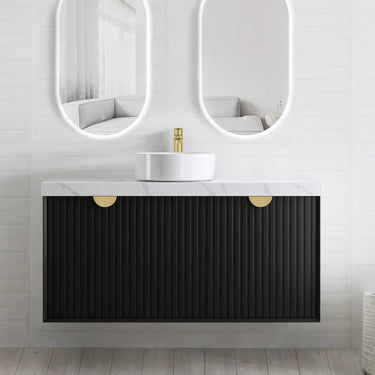 Otti | Marlo 1200mm Matte Black Wall Hung Vanity