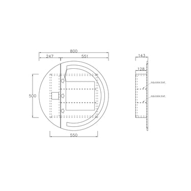 Otti Australia | London 800MM White Led Shaving Cabinet