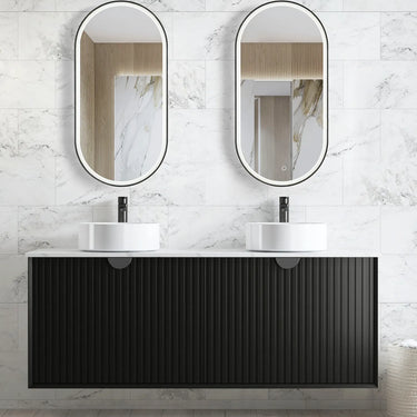 Otti | Marlo 1500mm Matte Black Wall Hung Vanity