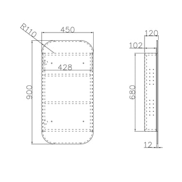 Otti Australia | Newport Natural Oak Soft Square Shaving Cabinet
