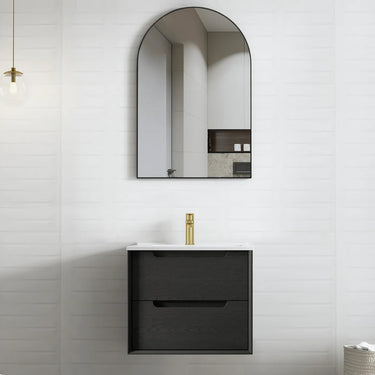 Otti | Byron 600mm Black Oak Wall Hung Vanity