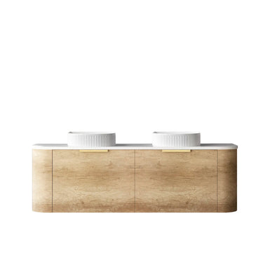 Otti Australia | Bondi 1500mm Natural Oak Wall Hung Curve Vanity