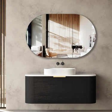 Otti Australia | Bondi 1200mm Black Oak Wall Hung Curve Vanity