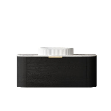 Otti Australia | Bondi 1200mm Black Oak Wall Hung Curve Vanity