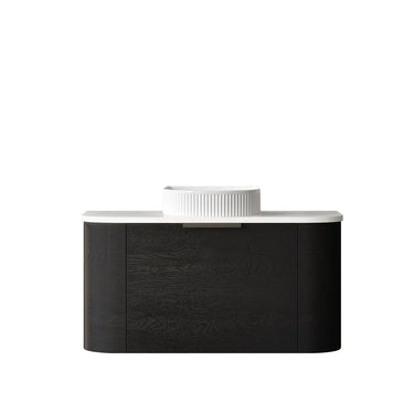 Otti Australia | Bondi 900mm Black Oak Wall Hung Curve Vanity