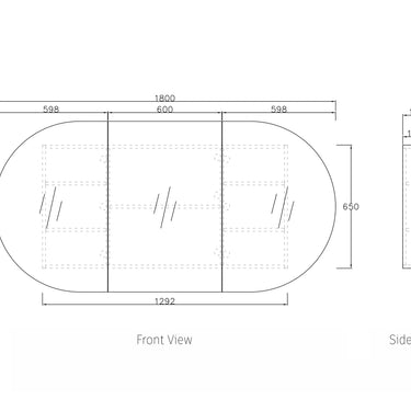 Otti Australia | Bondi 1800mm Natural Oak Shaving Cabinet