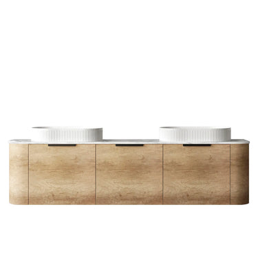 Otti Australia | Bondi 1800mm Natural Oak Wall Hung Curve Vanity
