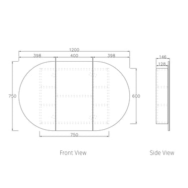 Otti Australia | Bondi 1200mm Natural Oak Shaving Cabinet