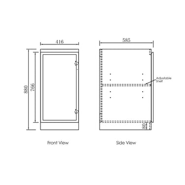 Otti | Hampshire Laundry 415 Black Base Cabinet
