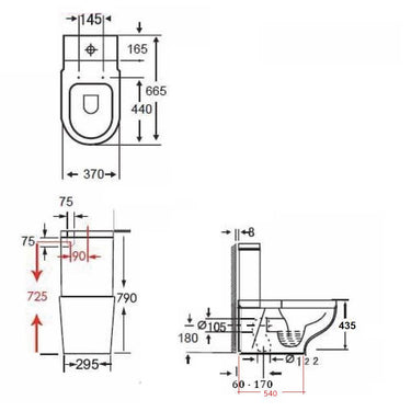 Hartley Close Coupled Back to Wall Toilet Suite