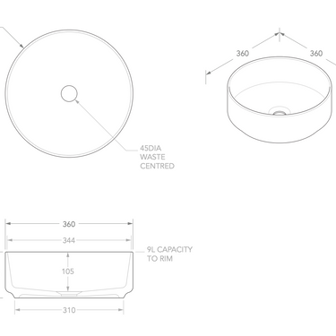 ADP | Round Matte Gloss White Ceramic