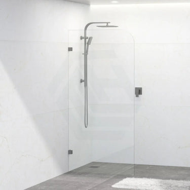 Frameless Fixed Panel Shower Screen Curved Edge
