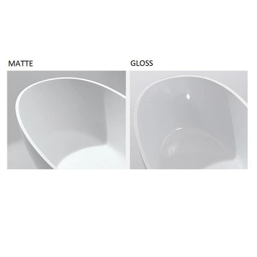 Olivia Matte White 1530 Round Freestanding Bathtub - Acqua Bathrooms